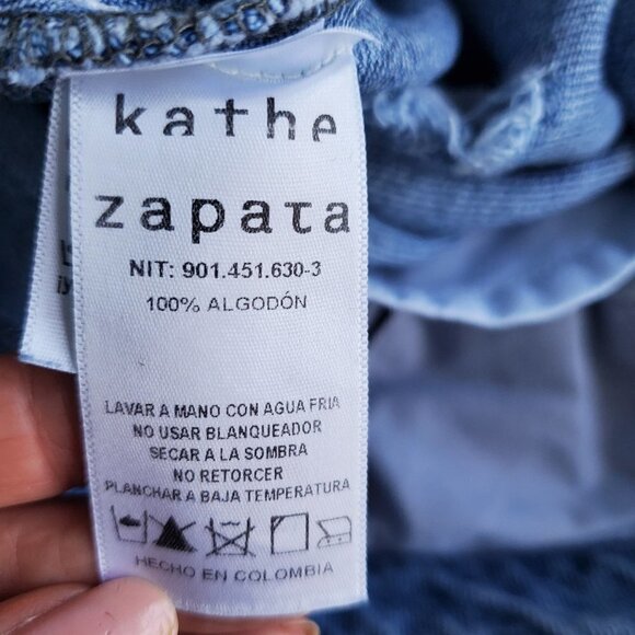 High Rise  Patchwork Wide Leg Colorblock Distressed Denim Cropped Ankle Jeans S - Picture 6 of 16